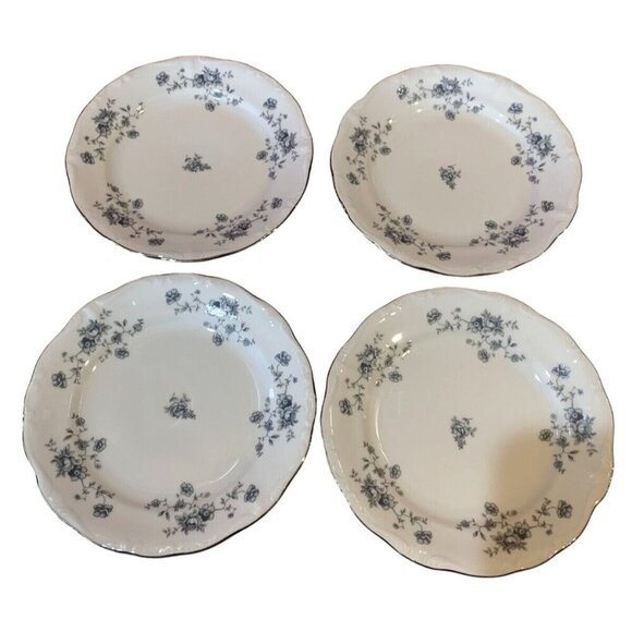 Johann Haviland China Corporation Traditional Fine China Dessert Plates Blue Ros - Picture 2 of 4